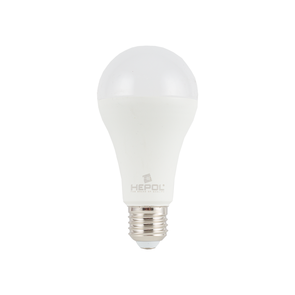 Bec LED Hepol A65, rotund, E27, 18 W, 2100 lm, lumina calda 3000K