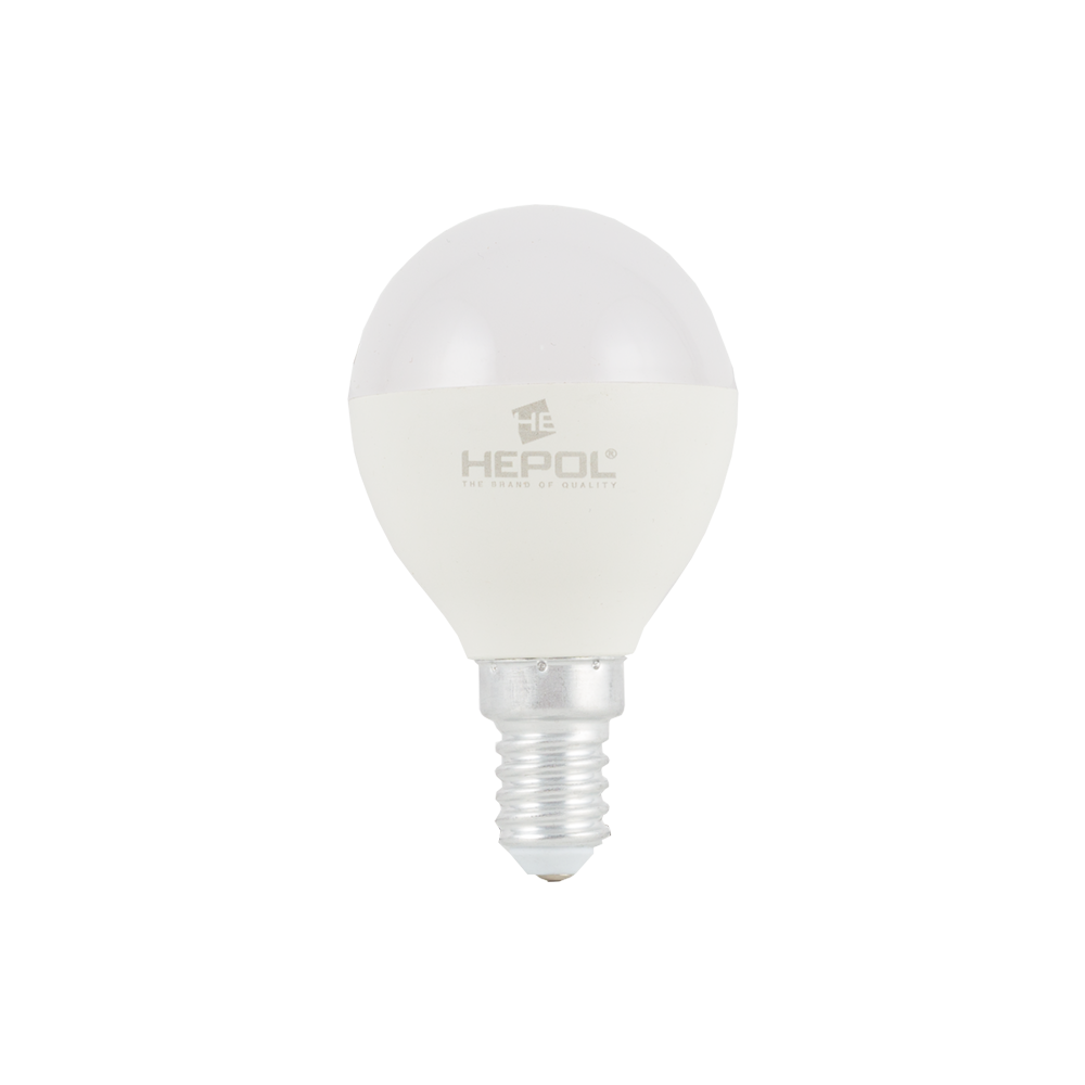 Bec LED Hepol, sferic, E14, 8W, 900 lm, lumina calda 3000K