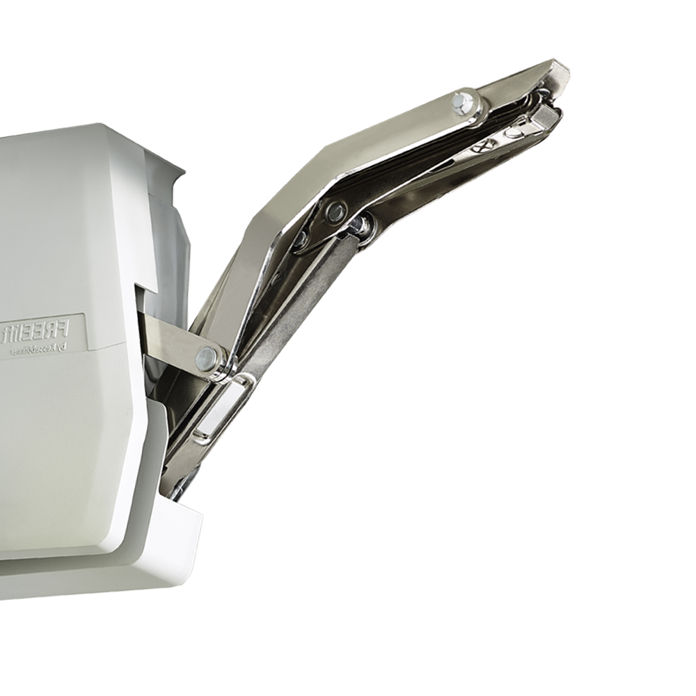 Mecanism deschidere usi dulap Kesseboehmer Free Flap Mini tip B, H front 200 - 450 mm, 90° / 107°, gri