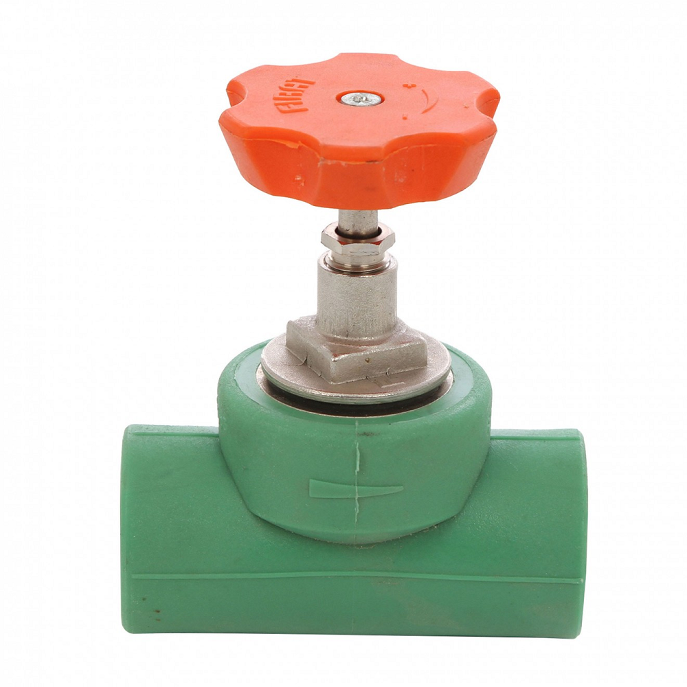 Robinet de trecere PPR Hausterm, cu sertar, verde, 32 mm
