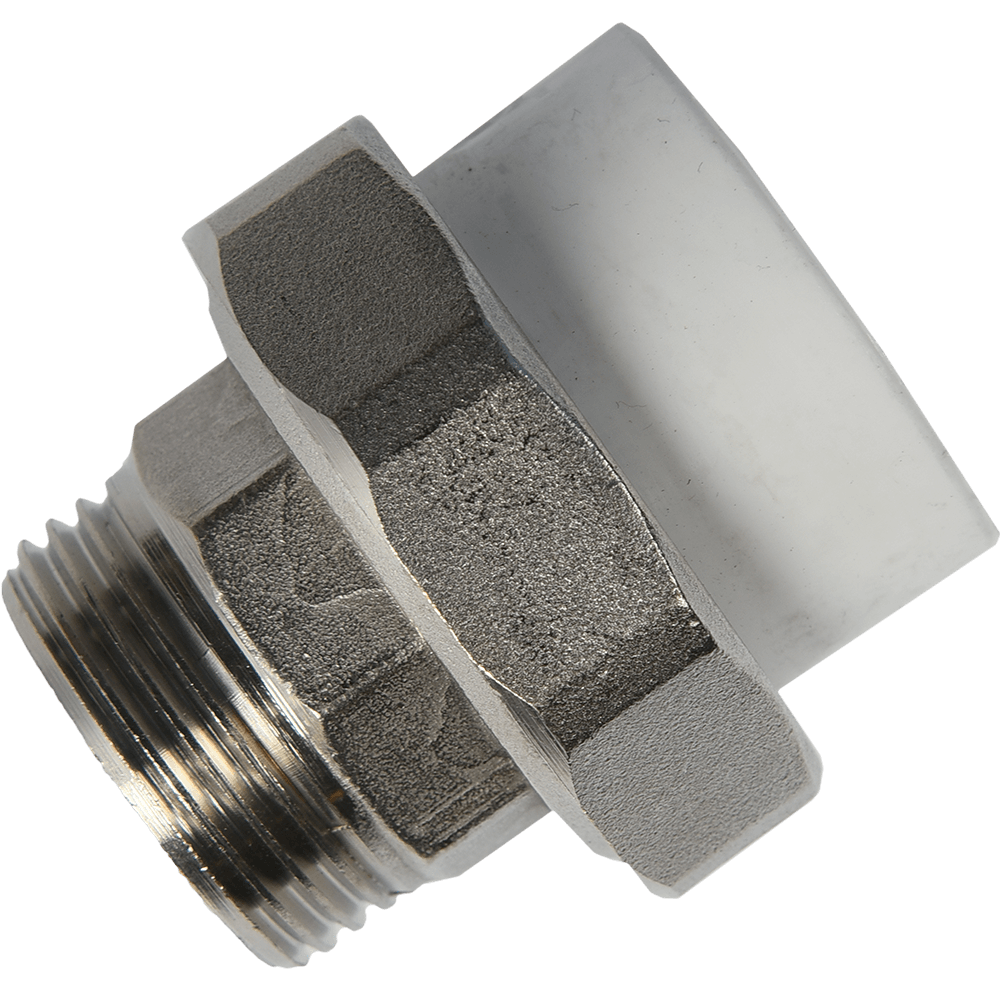 Racord olandez alama Formul, filet exterior, PPR, alb, 32 mm x 1 inch