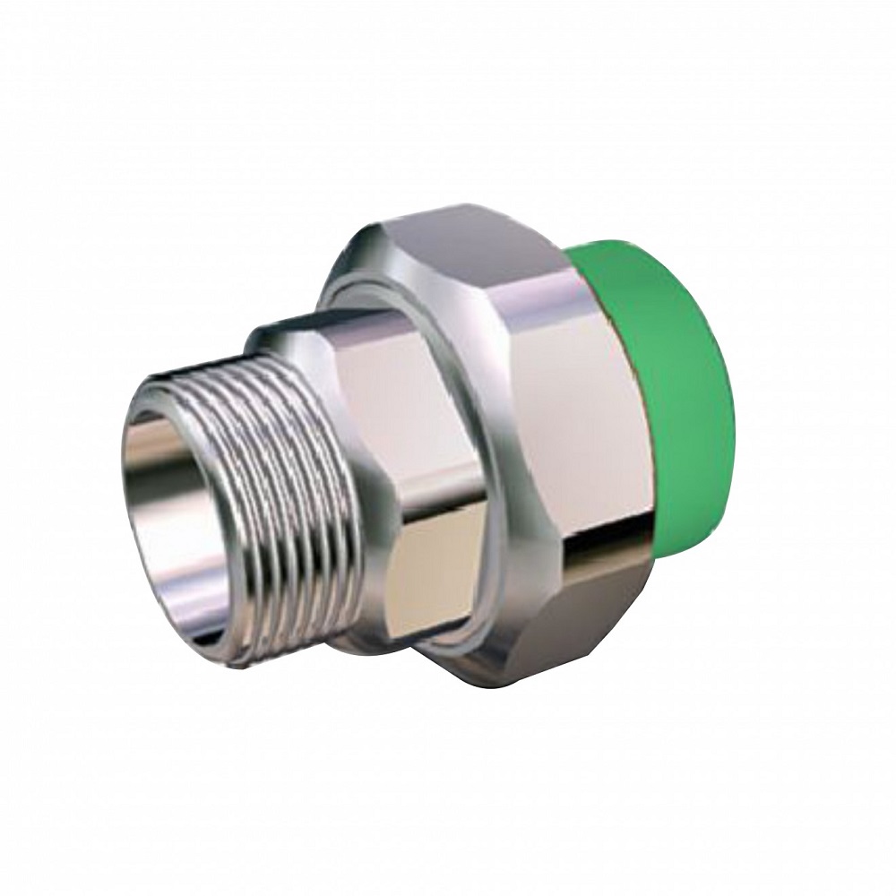 Racord olandez alama Hausterm, filet exterior, PPR, verde, 40 mm x 1 1/4 inch