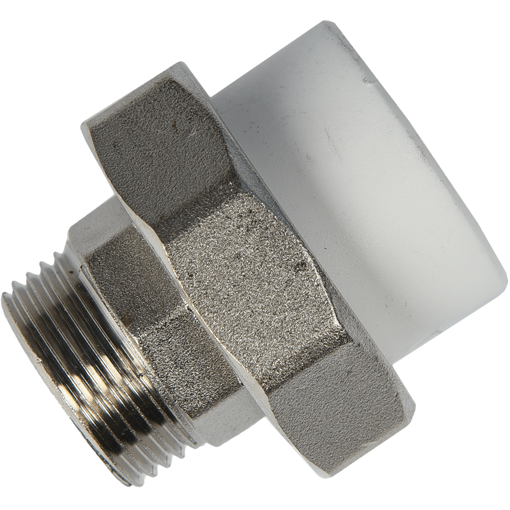 Racord olandez alama Formul, filet exterior, PPR, alb, 25 mm x 3/4 inch