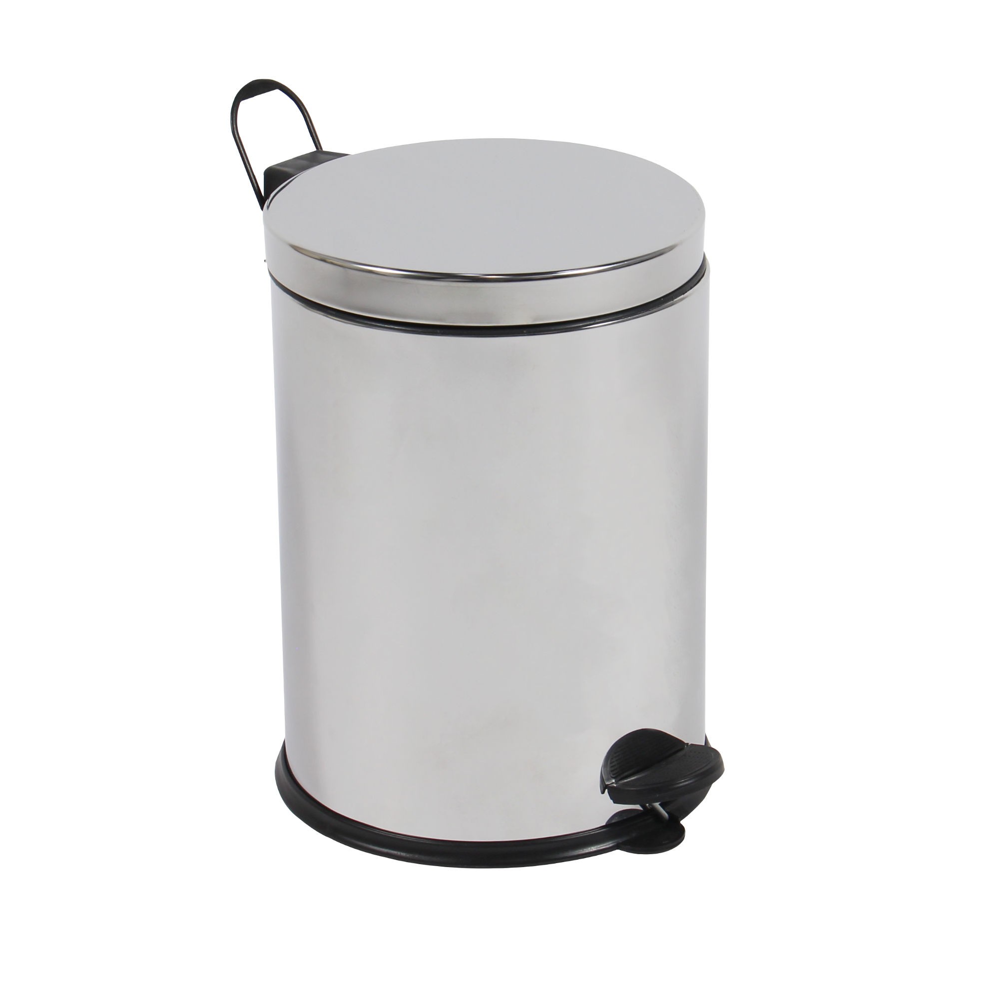 Cos de gunoi cu pedala Doruq, inox, argintiu, 5L