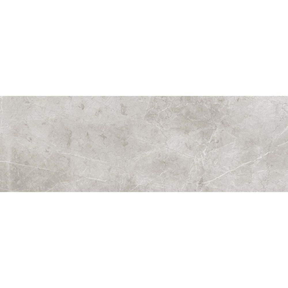 Faianta baie Kai Silver, gri, lucios, aspect de marmura, 75.5 x 25.5 cm