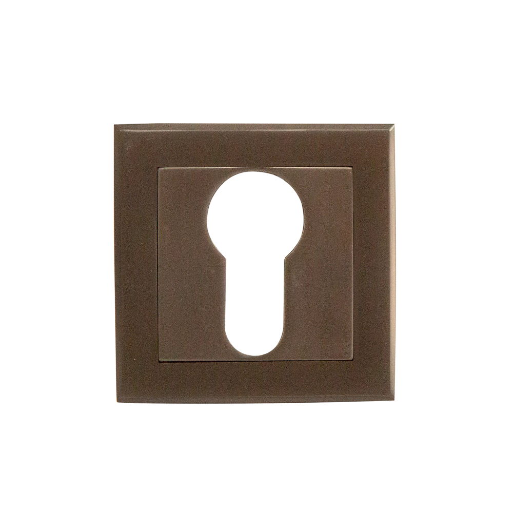 Rozeta pentru cilindru, SN Mercur, patrata, aliaj aluminiu, negru nichel, 5 x 5 cm
