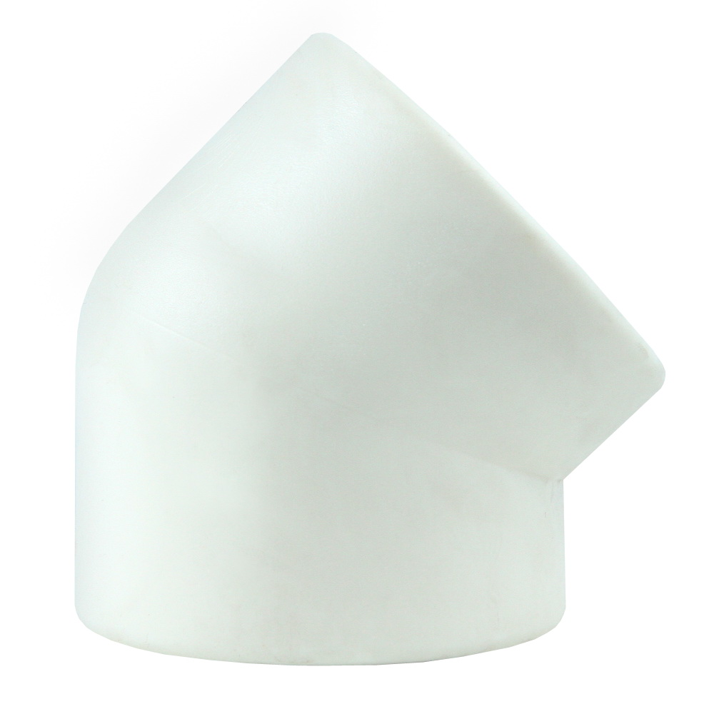 Cot PPR 45° Vesbo, filet interior, 63 mm, alb