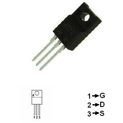 TRANZISTOR MOS,CANAL N 600V, 6A, 45W
