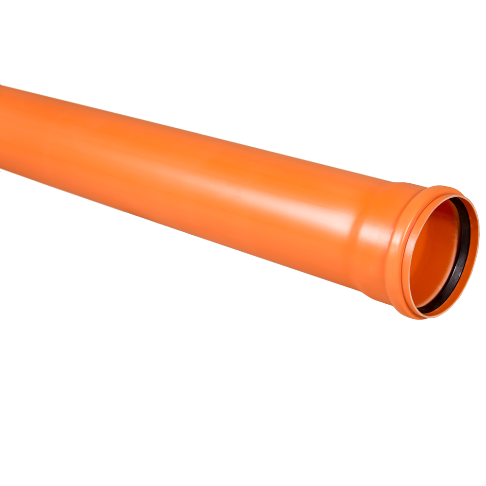 Teava PVC SN4 Valrom, canalizare exterioara, cu mufa si garnitura, diametru 125 mm, 2 m