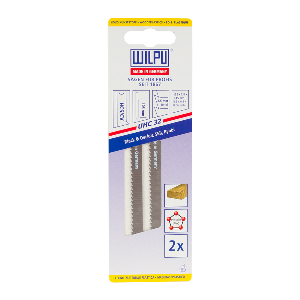 Set doua lame pentru fierastrau Wilpu, 132/105 x 4 mm