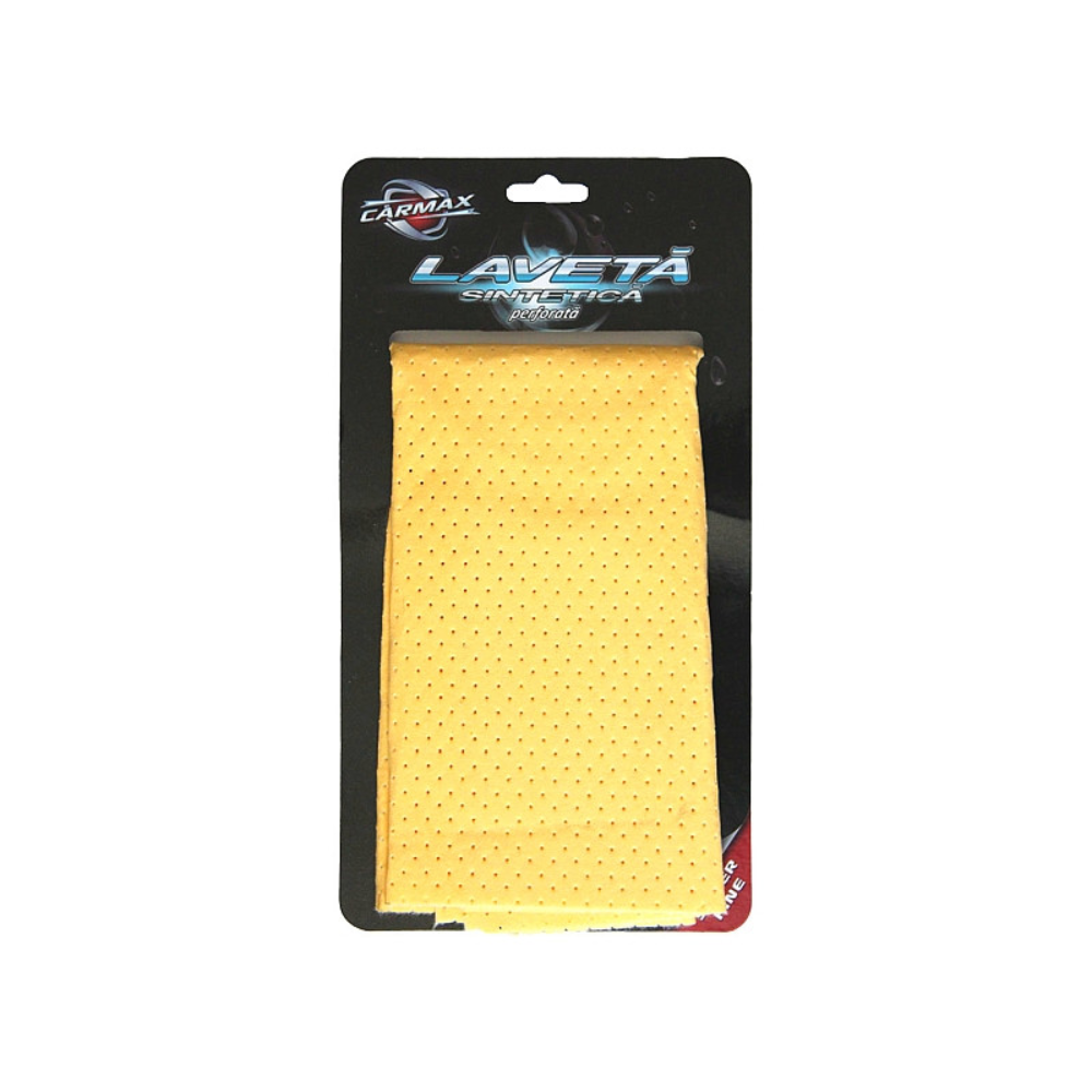 Laveta sintetica perforata Carmax, galben, 40 x 40 cm