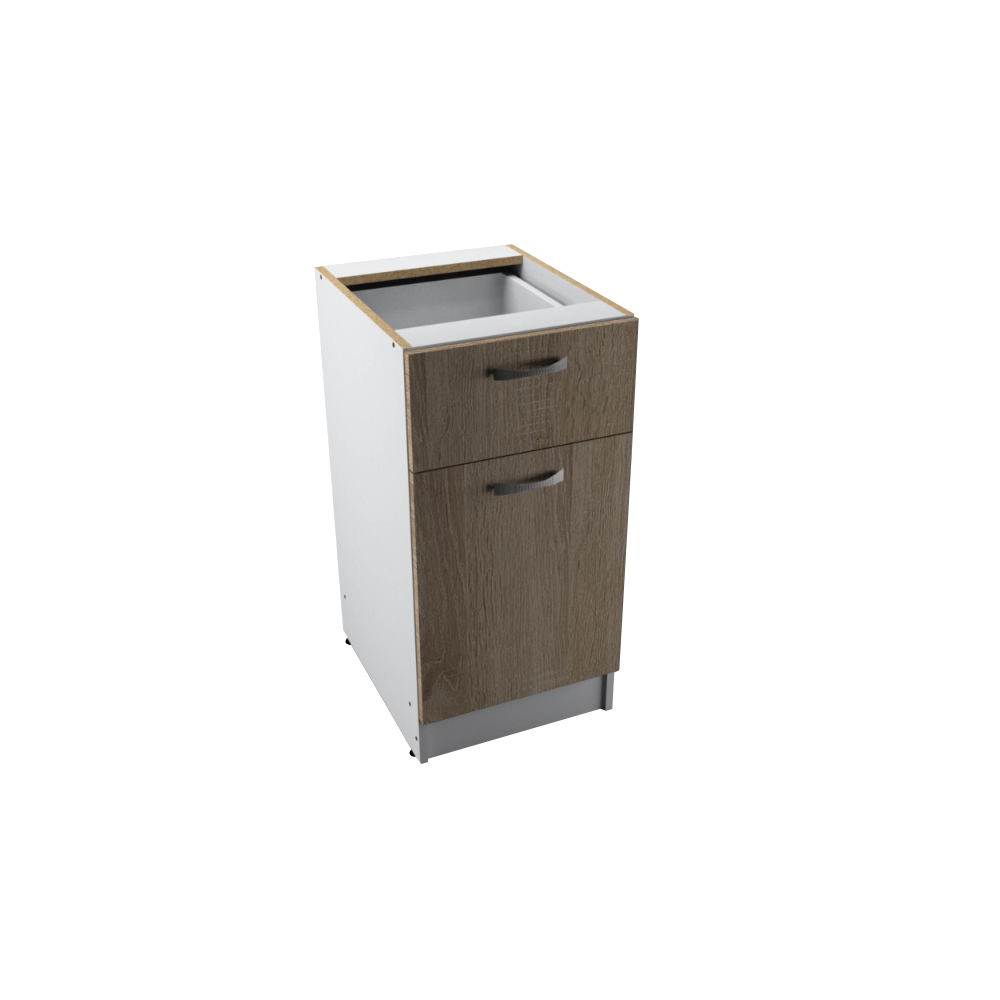 Start corp baza cu 1 sertar si 1 usa, pal melaminat sonoma, 80 x 40 x 50 cm