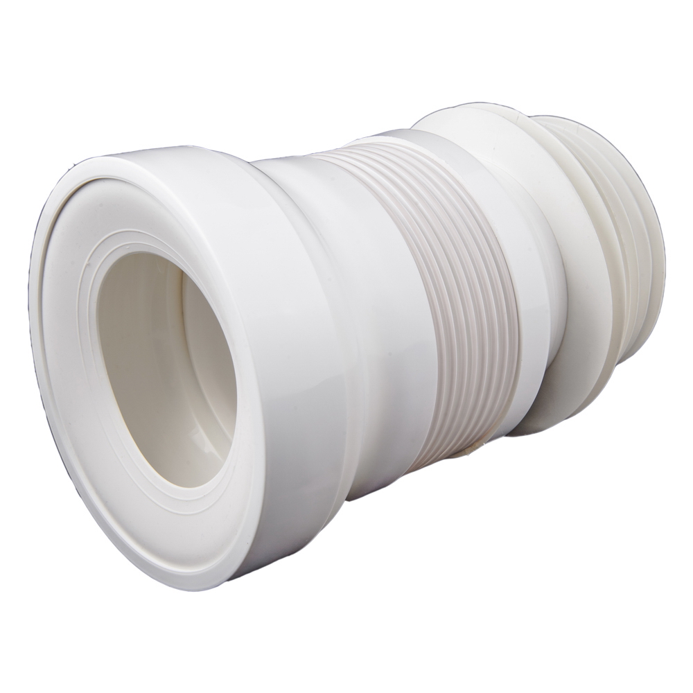 Racord flexibil WC TE-MA Romania, polipropilena/PVC, alb, 20-30 cm