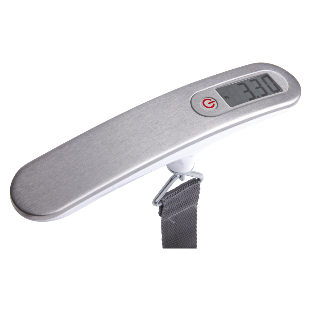 Cantar digital pentru bagaje Emos, 50 kg, gri, 175 × 70 × 45 mm