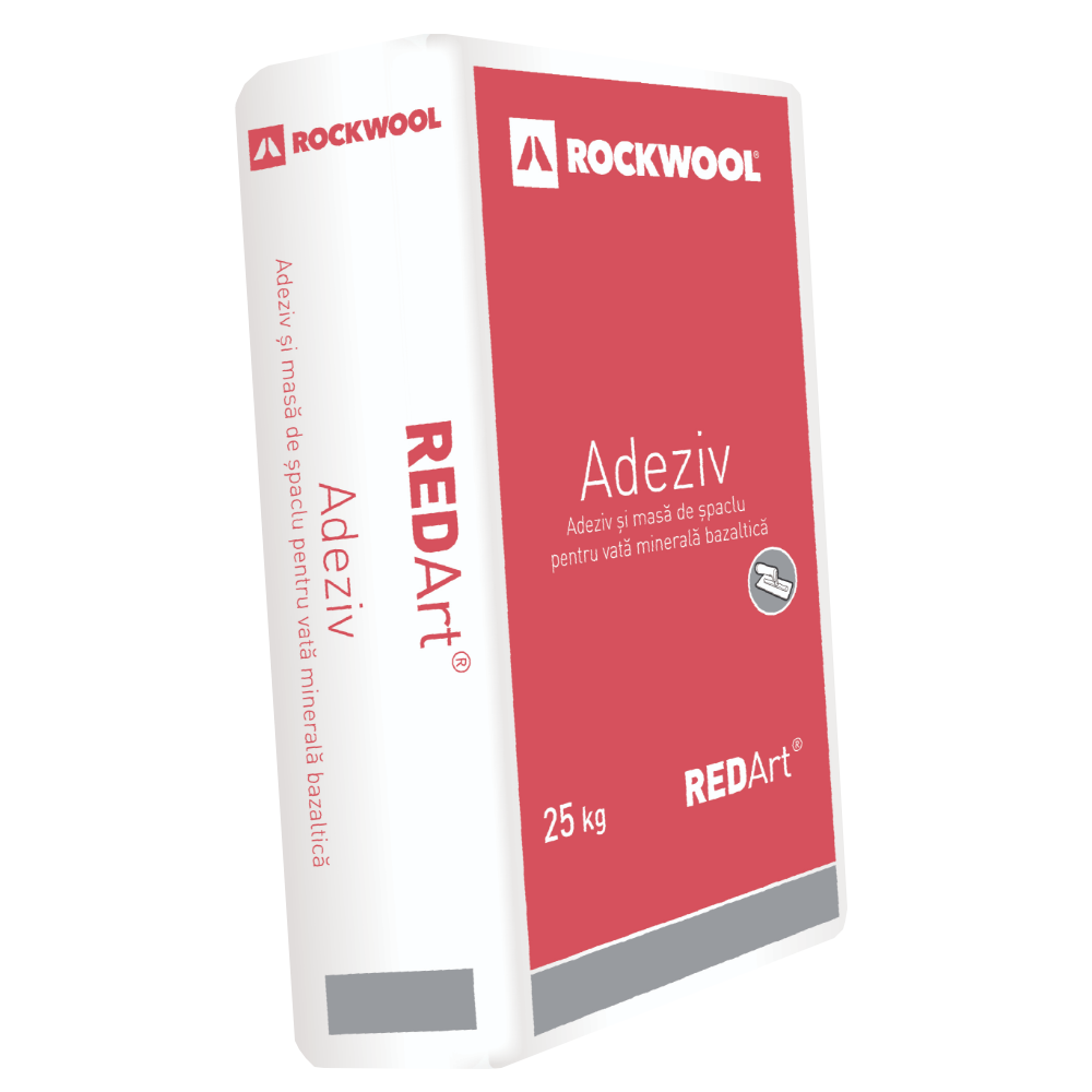 Adeziv si masa de spaclu vata bazaltica, Rockwool REDart, interior/exterior, 25 kg