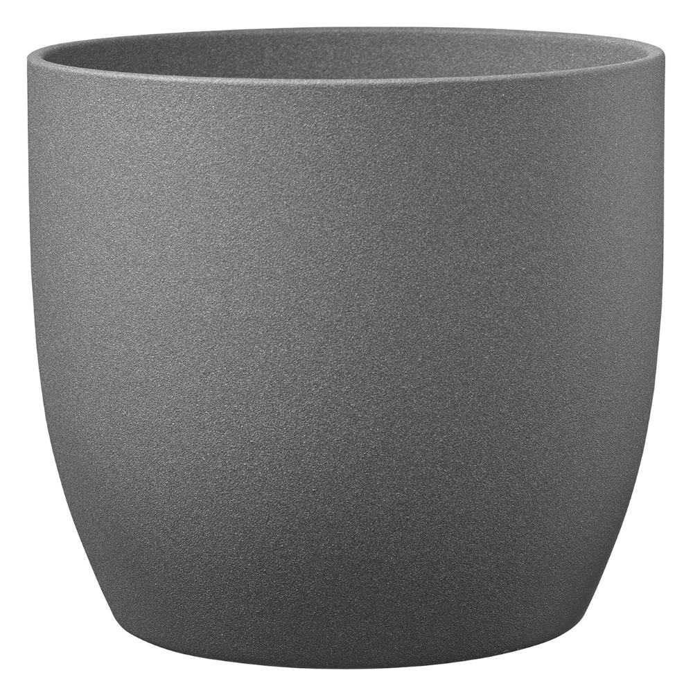 Masca ghiveci SK Basel, ceramica, gri stone, 0.5 kg, diametru 13 cm, 12 cm