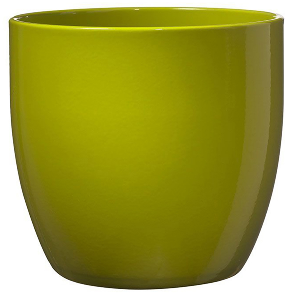 Masca ghiveci SK Basel, ceramica, verde, 2.29 kg, diametru 25 cm, 23.5 cm