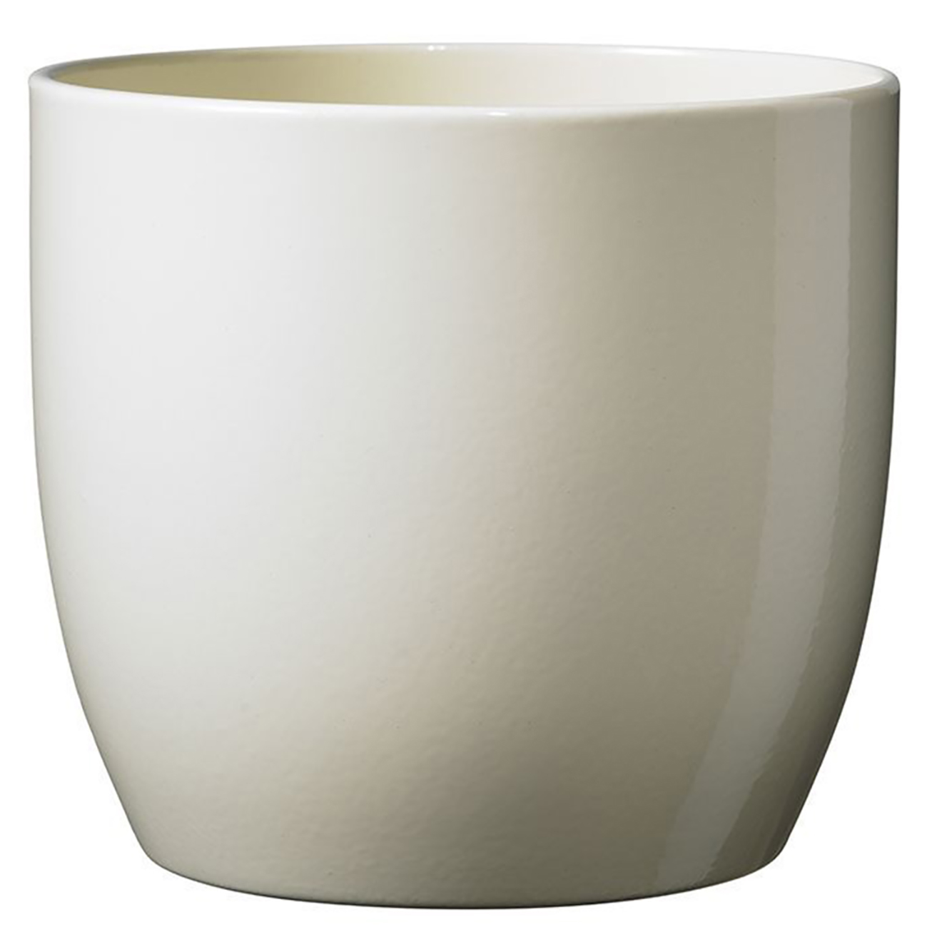 Masca ghiveci SK Basel, ceramica, crem, 0.779 kg, diametru 16 cm, 15.5 cm