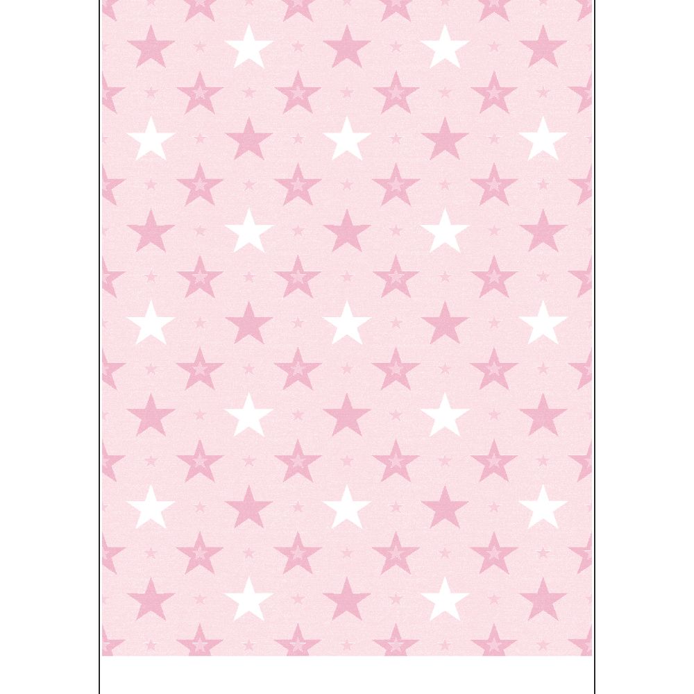 Covor copii Kids Pink Stars, model cu stele, poliester, 70 x 140 cm