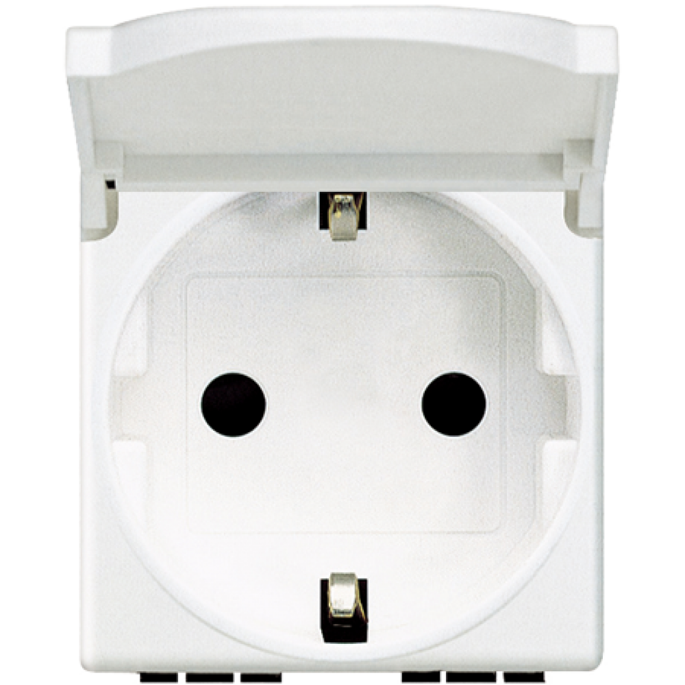 Priza cu capac Matix, Bticino AM5440/2, 2M, alb