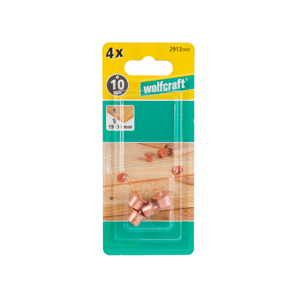 Bucse centrare dibluri, Wolfcraft, 10 mm