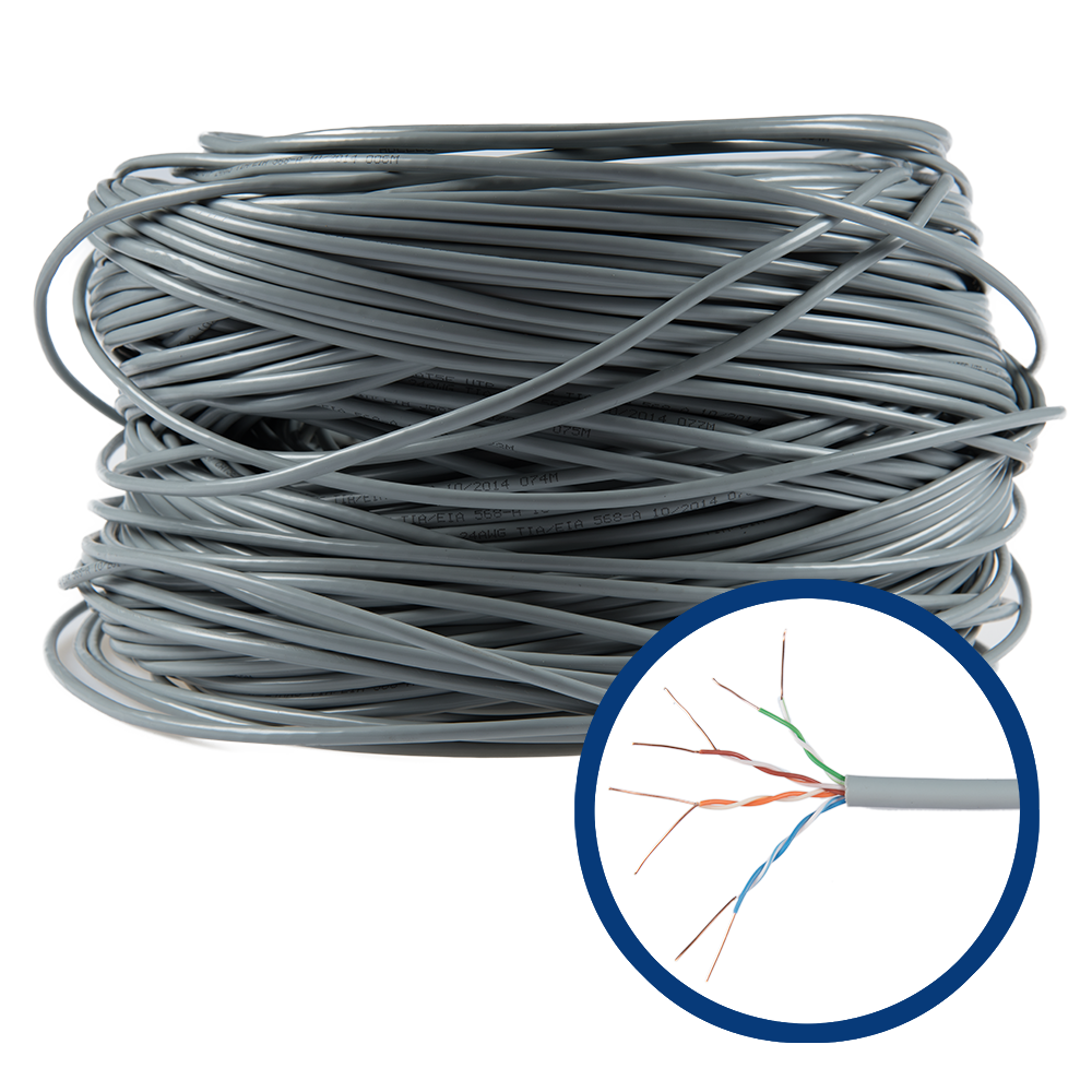 Cablu UTP cat5, 4 perechi, 24 AWG, nemufat, rola 305 m