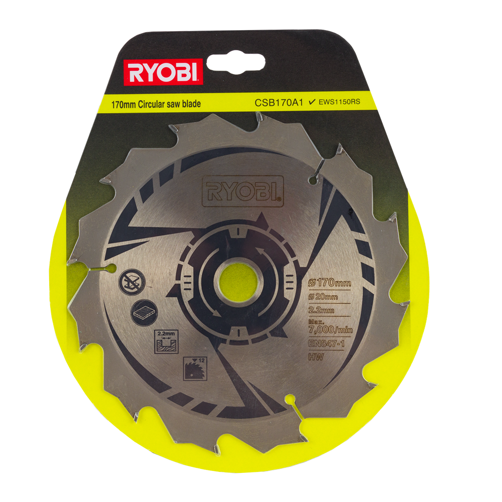 Disc taiere lemn Ryobi, 170 x 20 x 2,2 mm