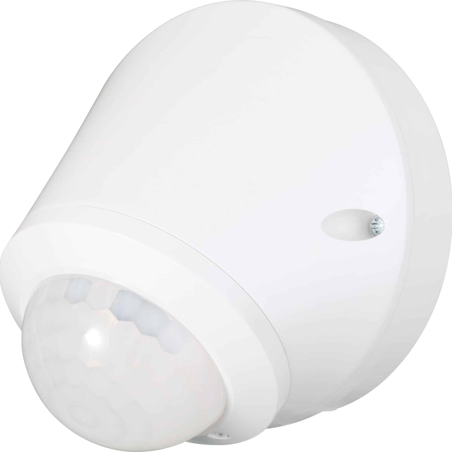 Senzor de miscare Hepol, cu infrarosu, exterior, IP65, 360 grade, alb