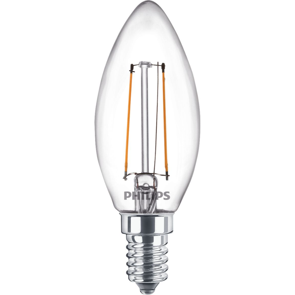 Bec LED lumanare Philips, E14, 2 - 25W, alb, lumina calda 2700 K