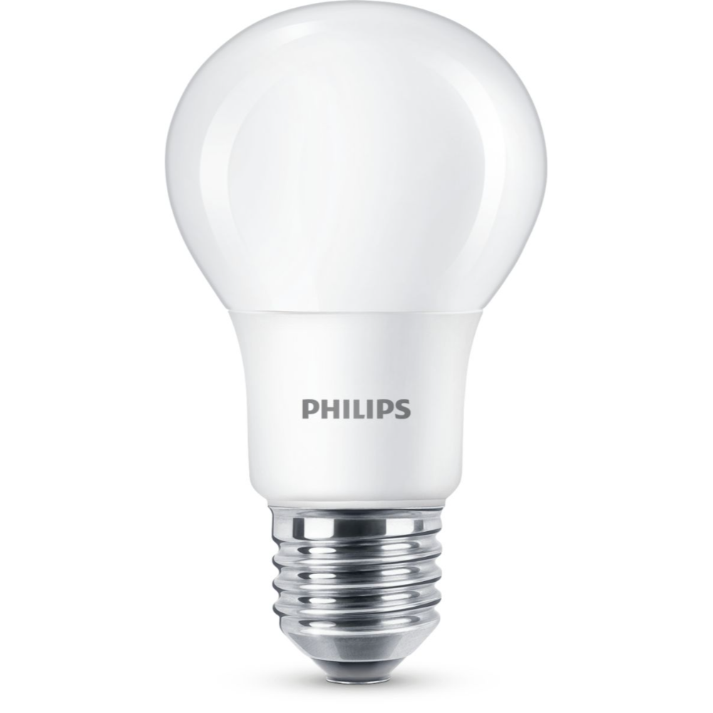 Bec LED Philips, E27, 8 - 60W, alb, lumina calda 2700 K