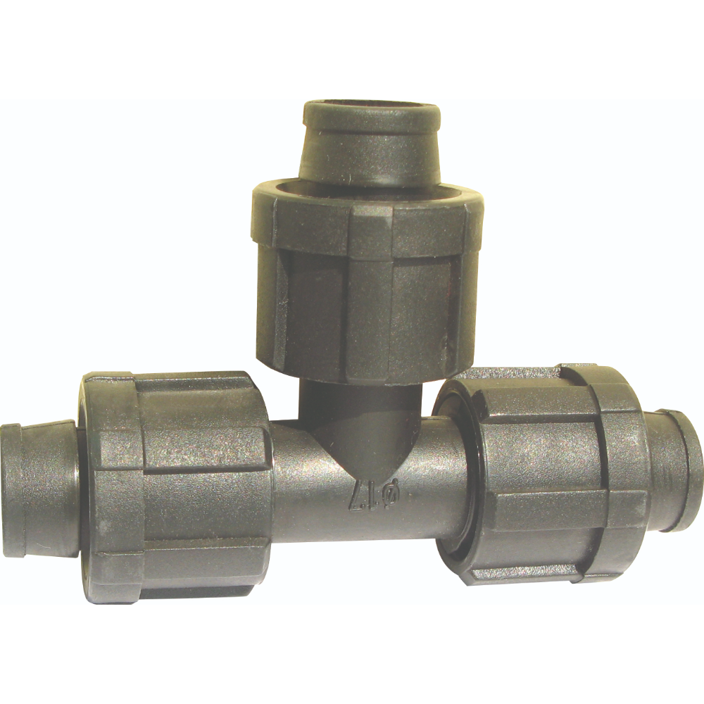 Teu pentru banda de picurare Palaplast, 17 mm, polipropilena