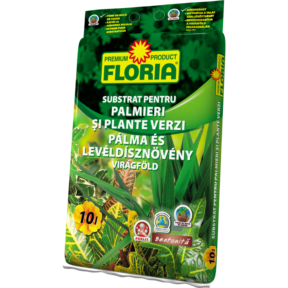 Substrat pentru plante verzi si palmieri, Floria, 10 l