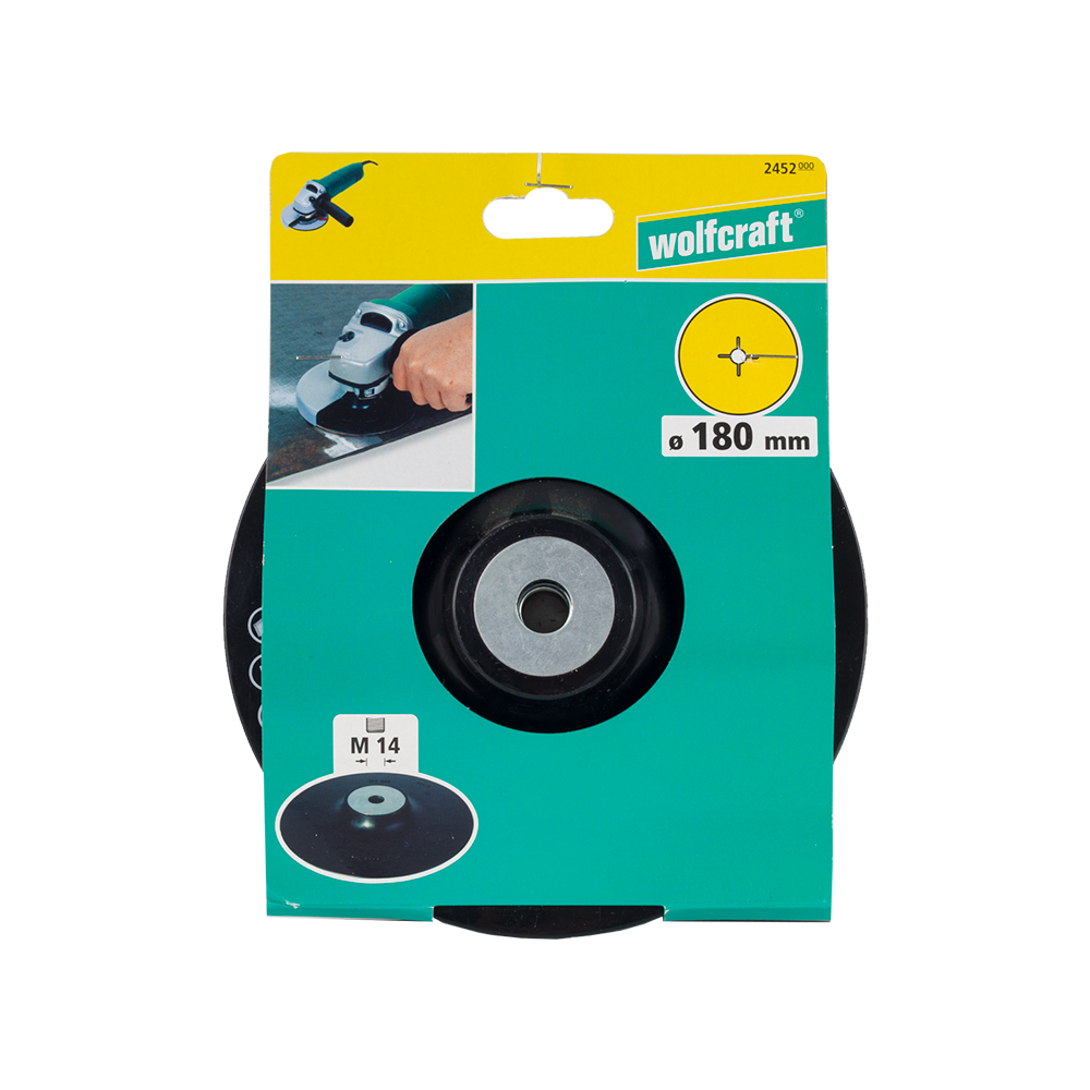 Platan de slefuire Wolfcraft cu filet M 14, D 180 mm