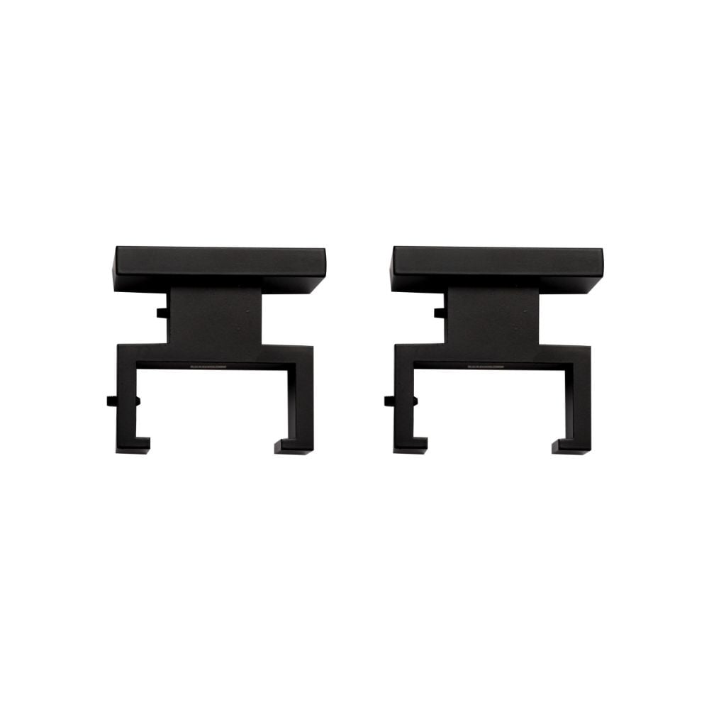 Consola pentru sina cu fixare pe tavan, metal, negru, mat
