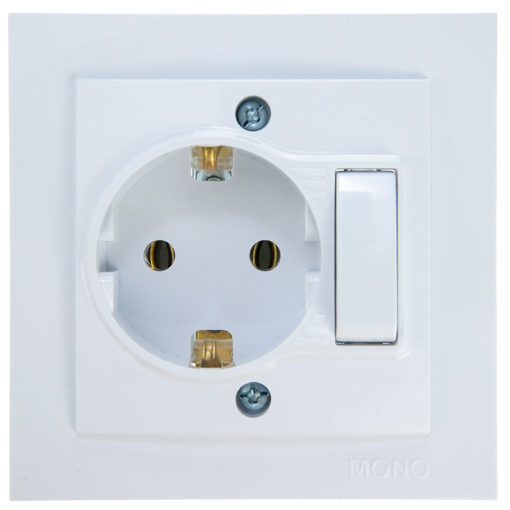 Priza mobilier cu intrerupator, Despina, Lohuis, ingropat/ST, alb, IP20