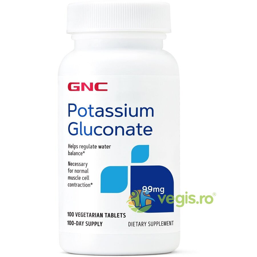 Potassium Gluconate (Gluconat de Potasiu) 99mg 100tb vegetale