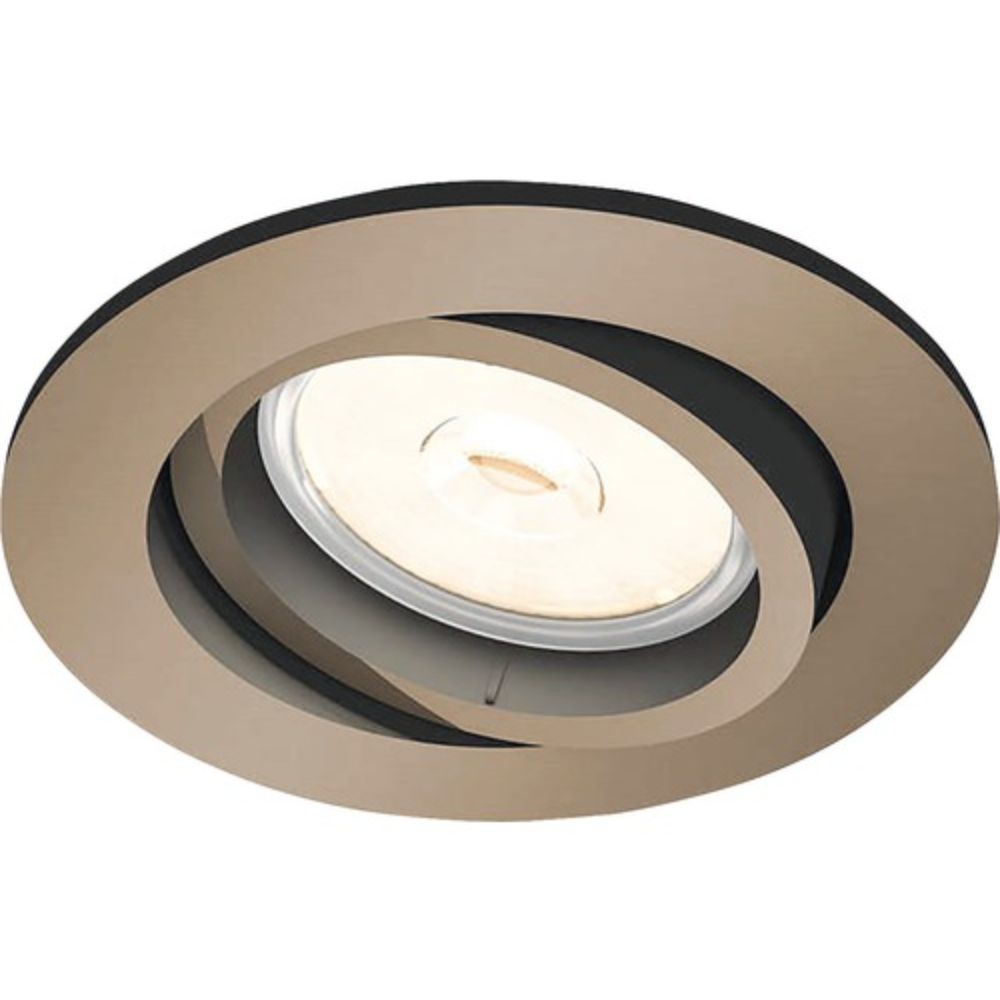 Spot rotund incastrat Philips Donegal, cupru, 5,5 W, D 9 cm