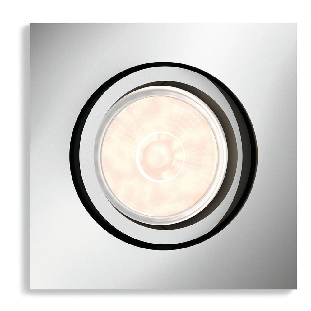 Spot patrat incastrat Philips Donegal, crom mat, 1 x 5.5 W, 90 X 90 mm