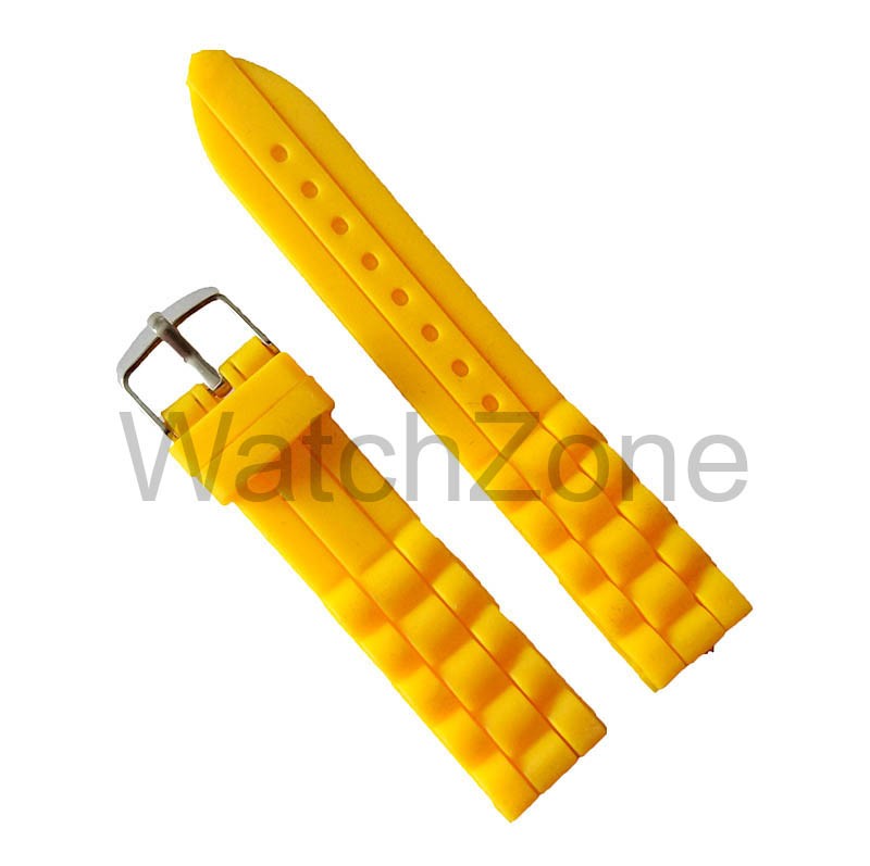 Curea Ceas Silicon Galbena 18mm 20mm WZ1128