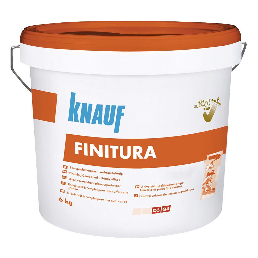 Glet extrafin de finisare gata preparat, pentru interior, Knauf Finitura, 6 kg