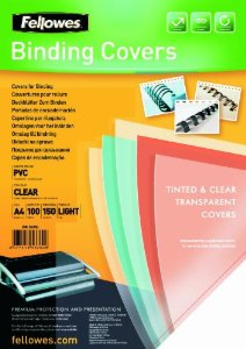 Binding cover clear 150 mic A4 5376001, 100 buc