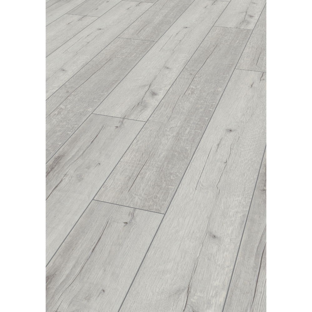 Parchet laminat 12 mm Kronotex Stejar Rip Alb 3181, nuanta deschisa, clasa de trafic 33, click, 1375 x 188 mm