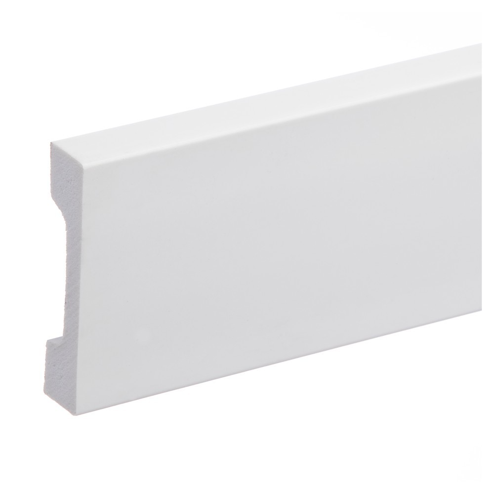 Plinta pardoseala Elegance, polimer dur, alb, 2440 x 15.3 x 68.4 mm