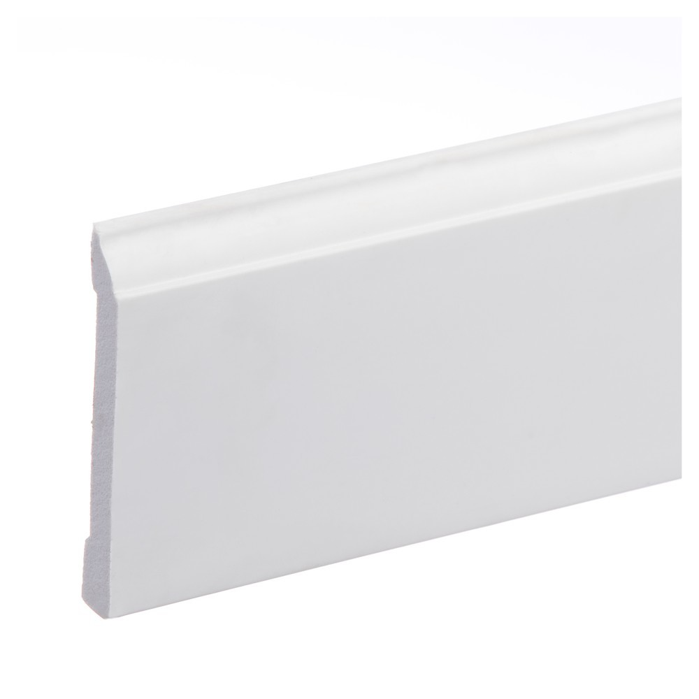 Plinta pardoseala Elegance, polimer dur, alb, 2440 x 11 x 81 mm