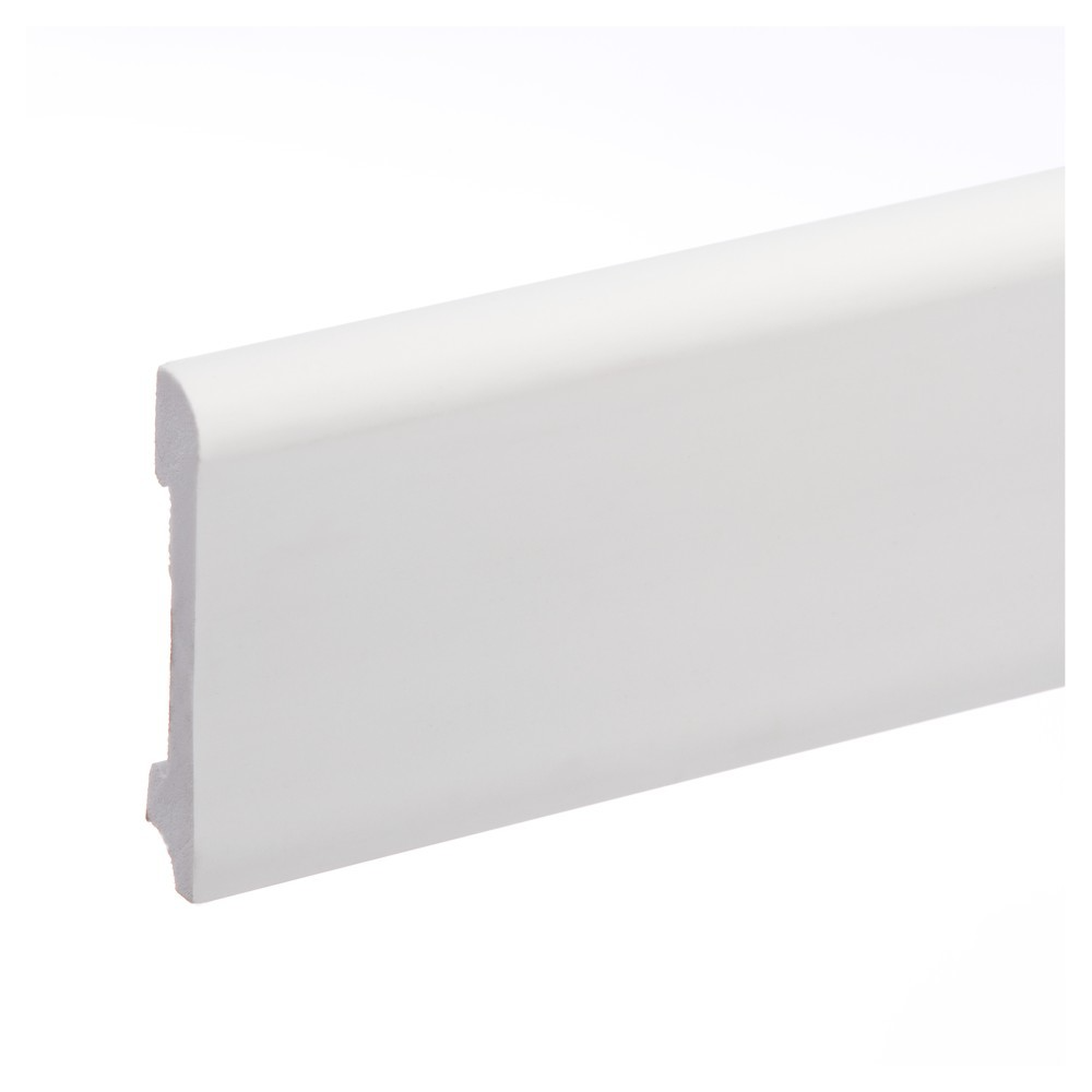 Plinta pardoseala Elegance polimer dur, alb, 2440 x 13 x 78 mm