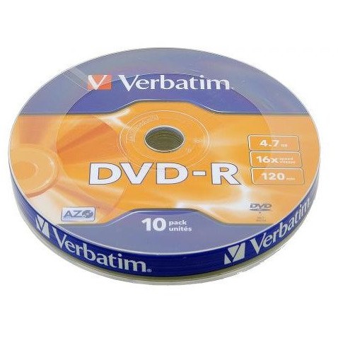 DVD-R Verbatim 10 bucati, 16x, 4.7GB