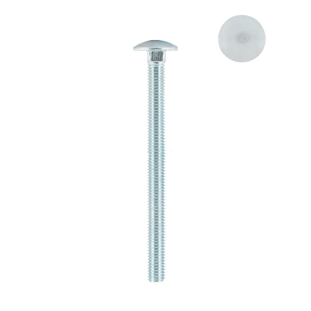 Set suruburi cap bombat torbant, gat patrat, otel zincat, 8 x 100 mm, 25 bucati