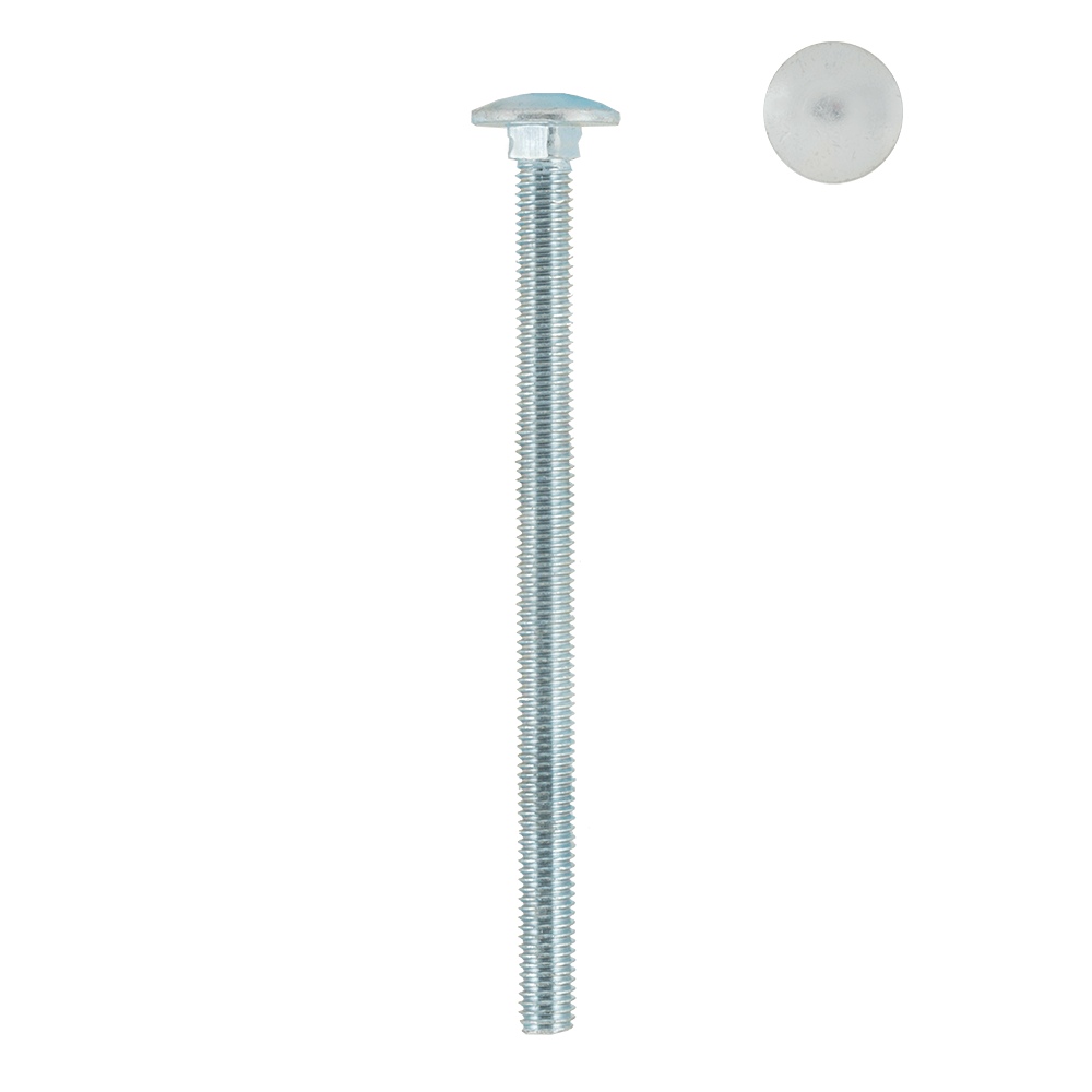 Set suruburi cap bombat torbant, gat patrat, otel zincat, 8 x 120 mm, 25 bucati