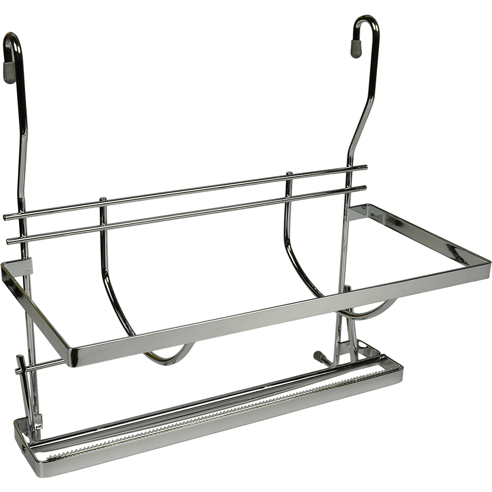 Suport dublu pentru folie si prosop, fier cromat, 31,5 x 18 x 31 cm