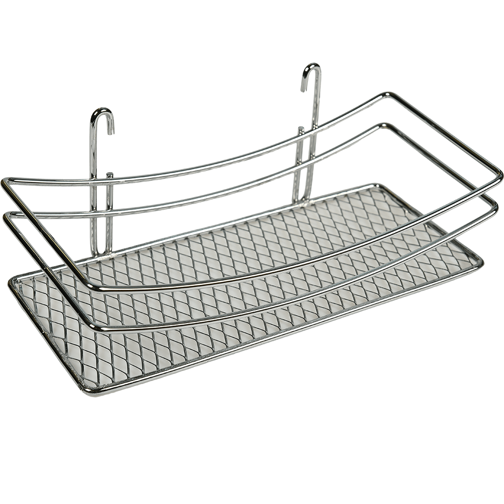 Suport pentru bara, fier cromat, 11,5 x 25,5 x 11 cm, 2 agatatori